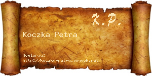 Koczka Petra névjegykártya