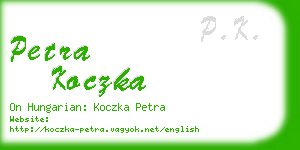 petra koczka business card